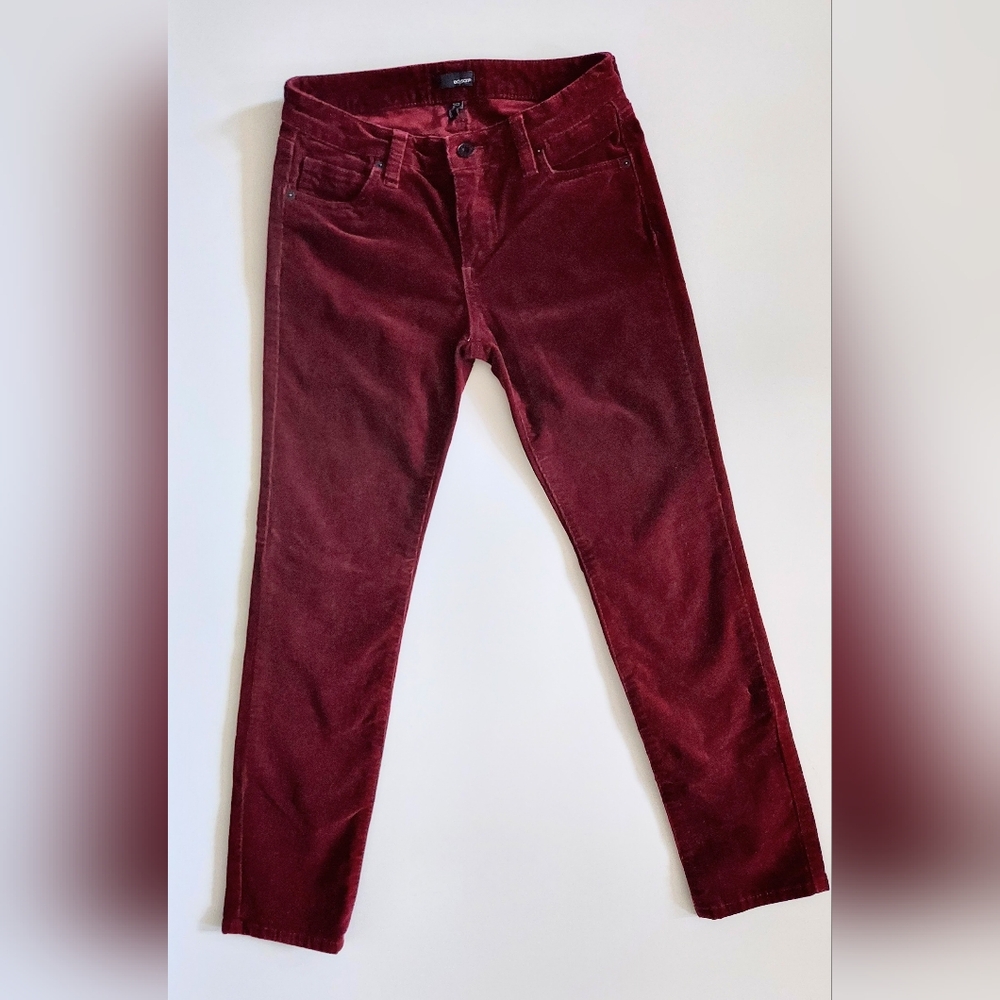 Edyson Low Rise Straight Leg Maroon Red Corduroy Pants Womens Size US 2P EU 25P